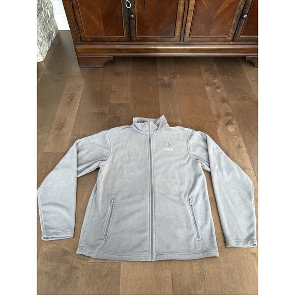 Disneyland Men’s Grey Fleece Full Zip Jacket Size Medium Mickey - Picture 1 of 4
